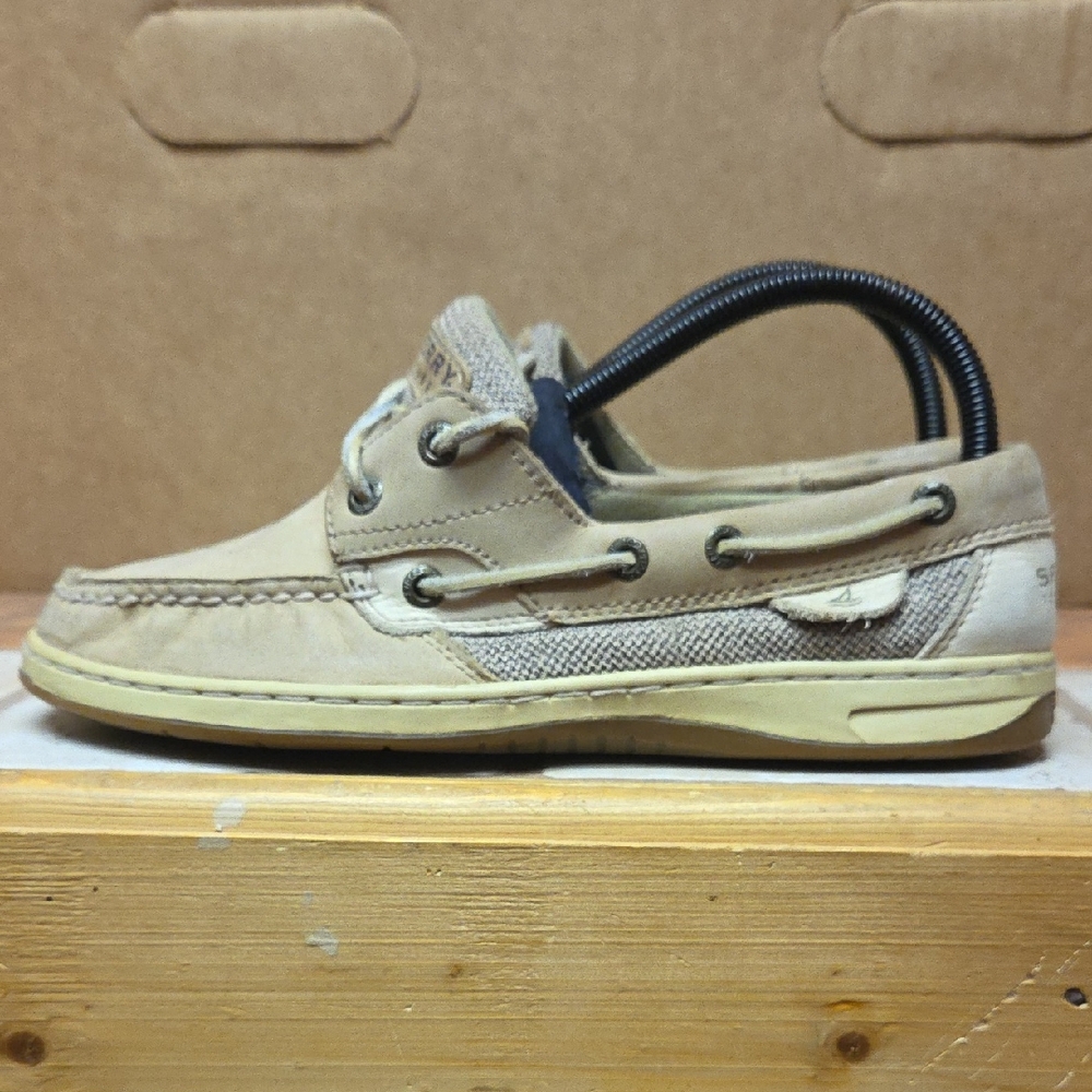 Sperry Size 8M Top-Sider Angelfish Brown Tan Leather Boat Shoes